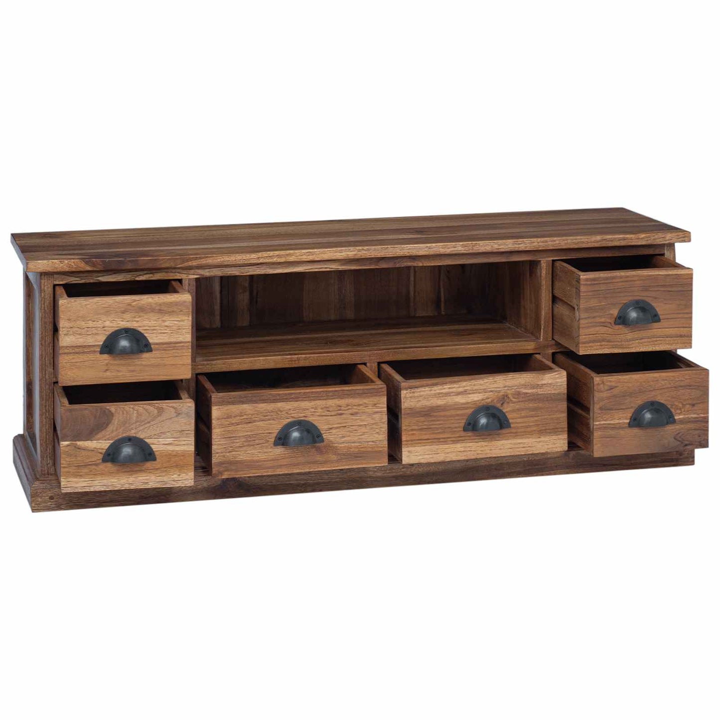Supporto TV Naturale 110 x 30 x 40 cm Legno di teak solido