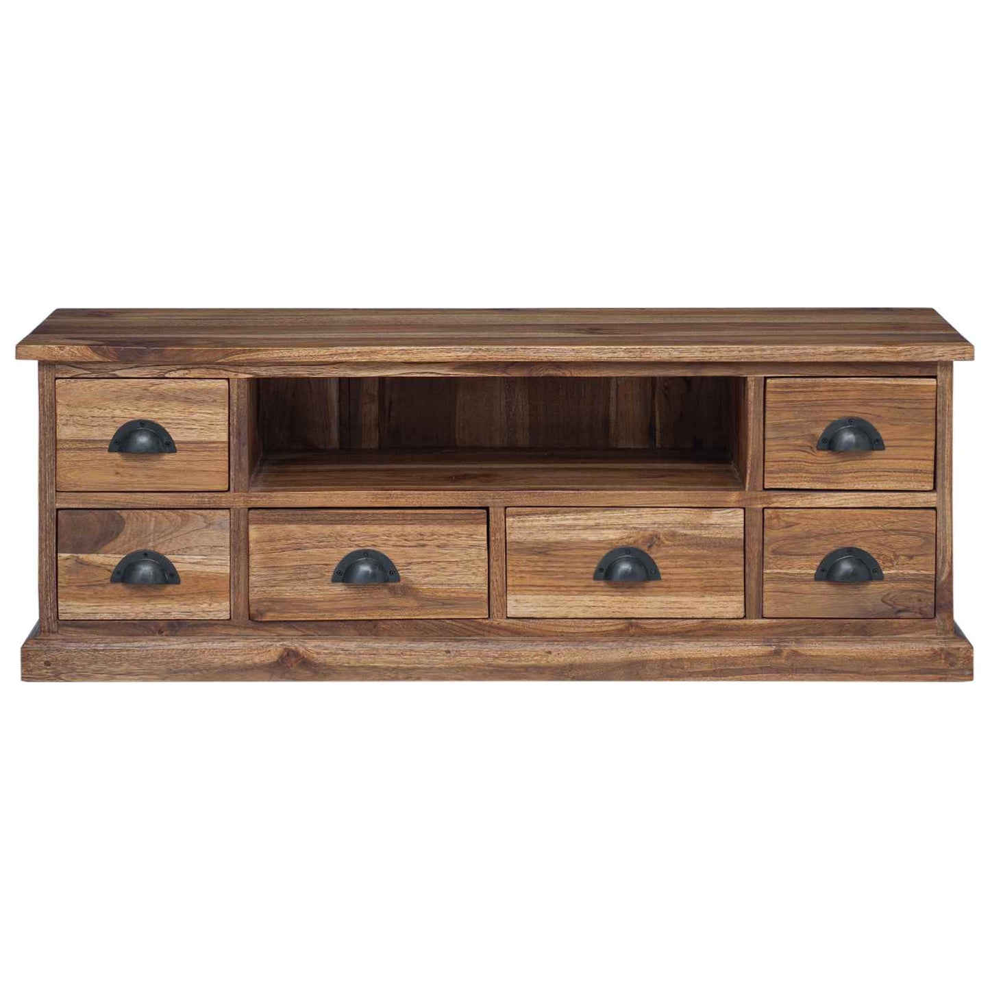 Supporto TV Naturale 110 x 30 x 40 cm Legno di teak solido