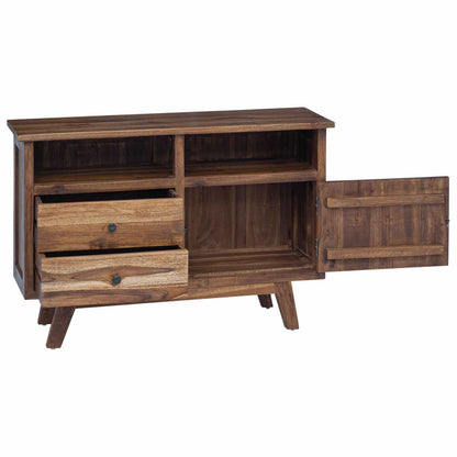 Credenza Naturale 100 x 30 x 68 cm Legno di teak solido