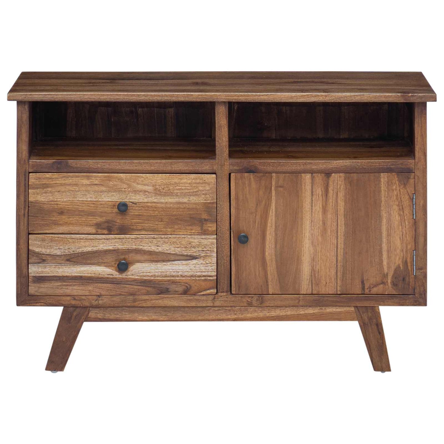 Credenza Naturale 100 x 30 x 68 cm Legno di teak solido