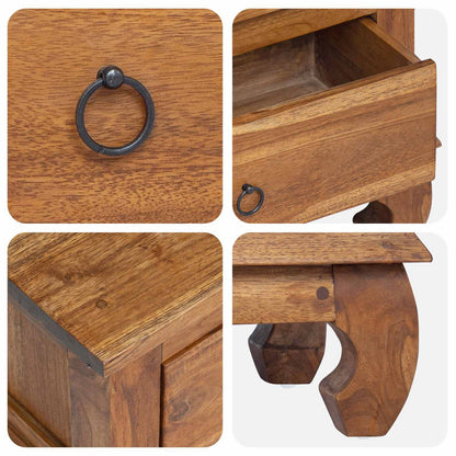 Supporto TV Naturale 110 x 35 x 40 cm Legno di teak solido