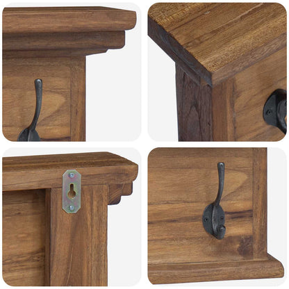 Appendiabiti montato a muro Naturale 70 x 10 x 20 cm