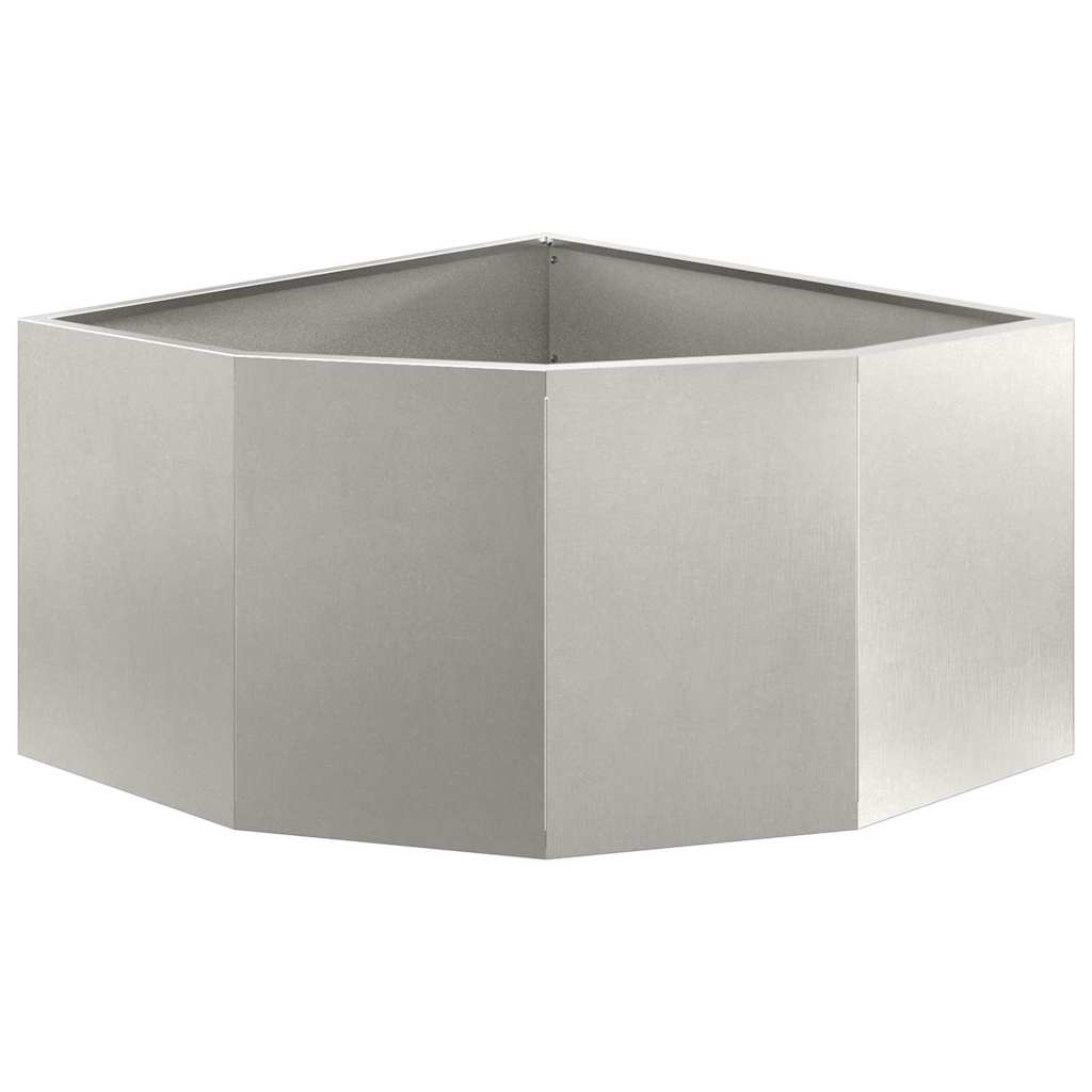Vaso d'angolo Argento 60 x 60 x 35 cm Acciaio inossidabile