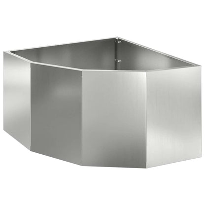 Vaso d'angolo Argento 60 x 60 x 35 cm Acciaio zincato