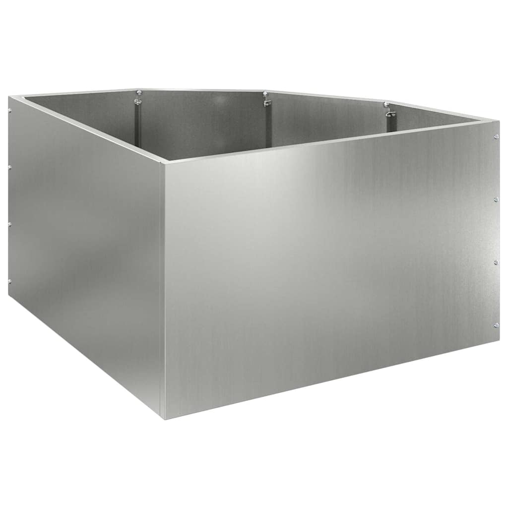 Vaso d'angolo Argento 60 x 60 x 35 cm Acciaio zincato