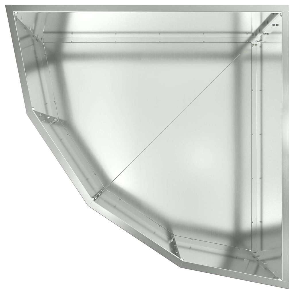 Vaso d'angolo Argento 60 x 60 x 35 cm Acciaio zincato
