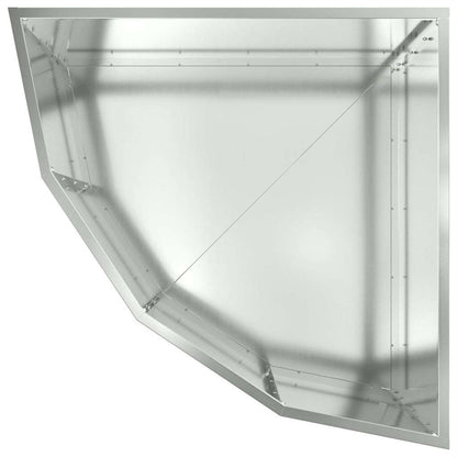 Vaso d'angolo Argento 60 x 60 x 35 cm Acciaio zincato