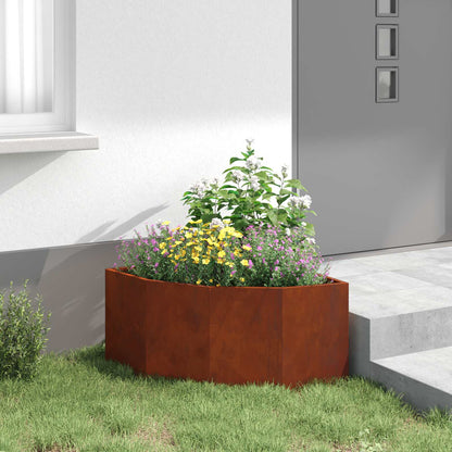 Vaso d'angolo Ruggine 60 x 60 x 35 cm acciaio corten