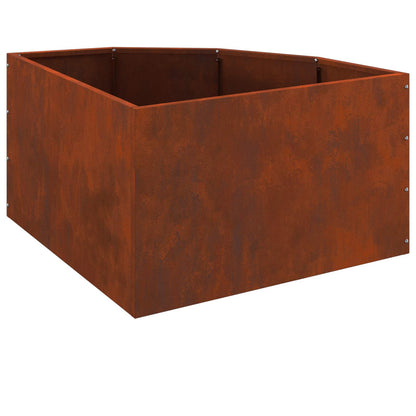 Vaso d'angolo Ruggine 60 x 60 x 35 cm acciaio corten