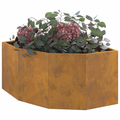 Vaso d'angolo Ruggine 60 x 60 x 35 cm acciaio corten