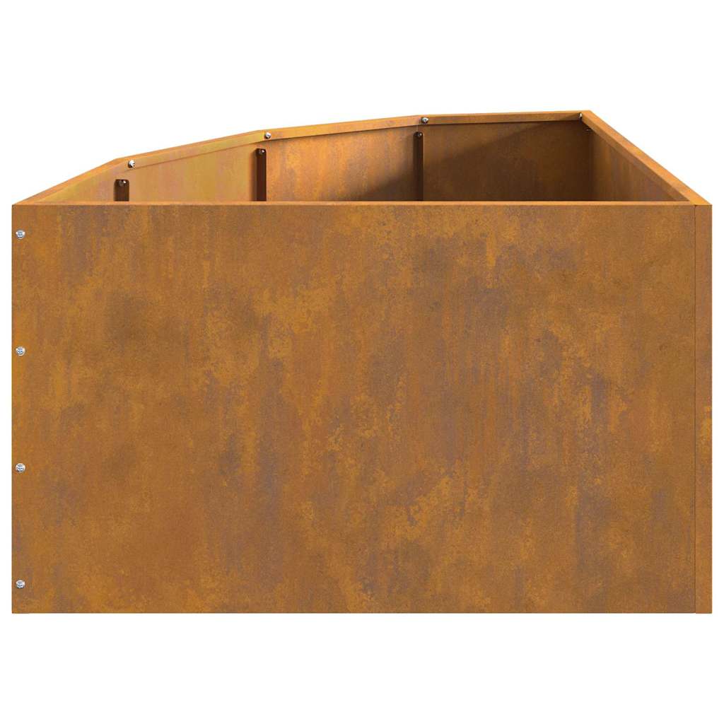 Vaso d'angolo Ruggine 60 x 60 x 35 cm acciaio corten