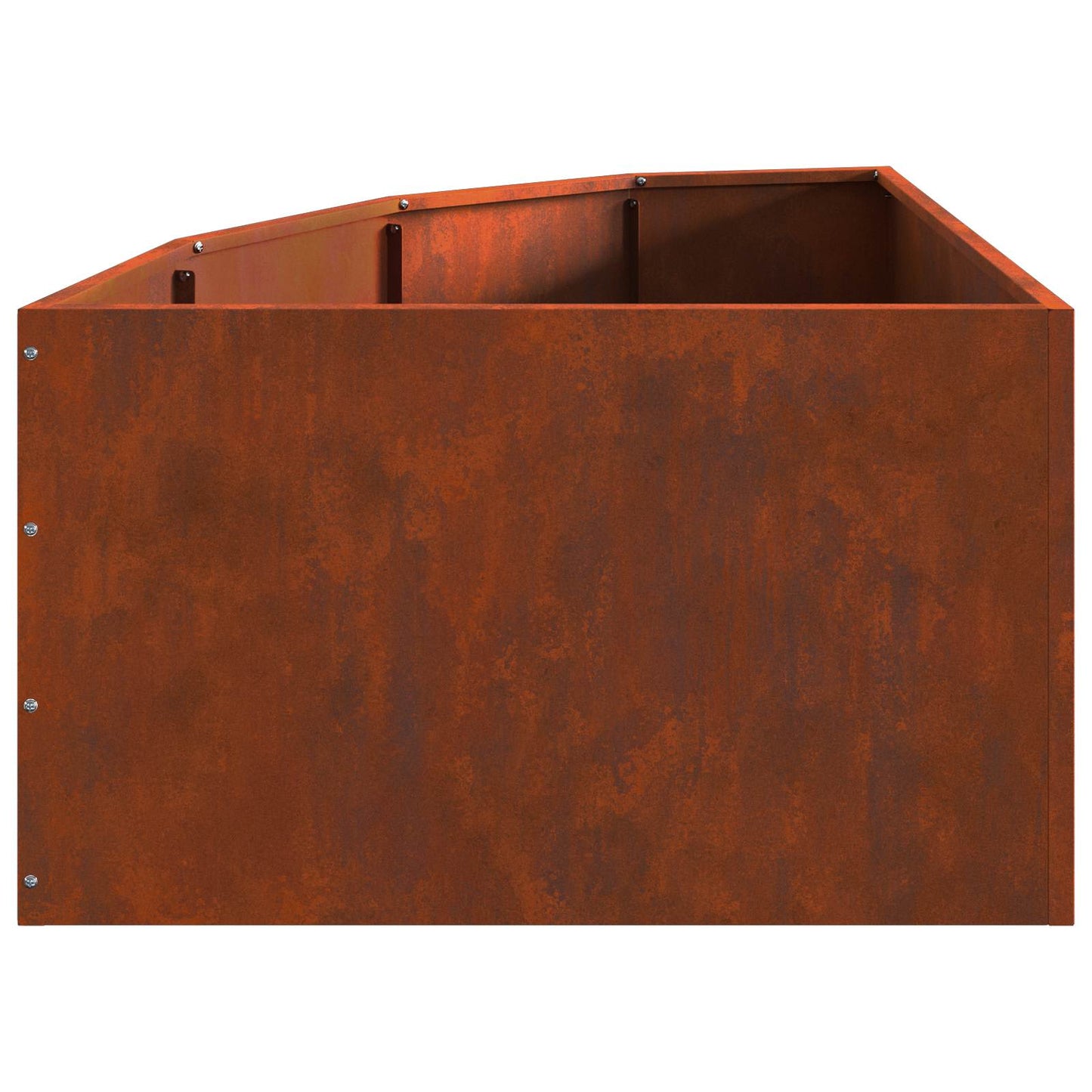 Vaso d'angolo Ruggine 60 x 60 x 35 cm acciaio corten