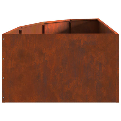 Vaso d'angolo Ruggine 60 x 60 x 35 cm acciaio corten