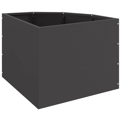 Vaso d'angolo Nero 45 x 45 x 35 cm Acciaio