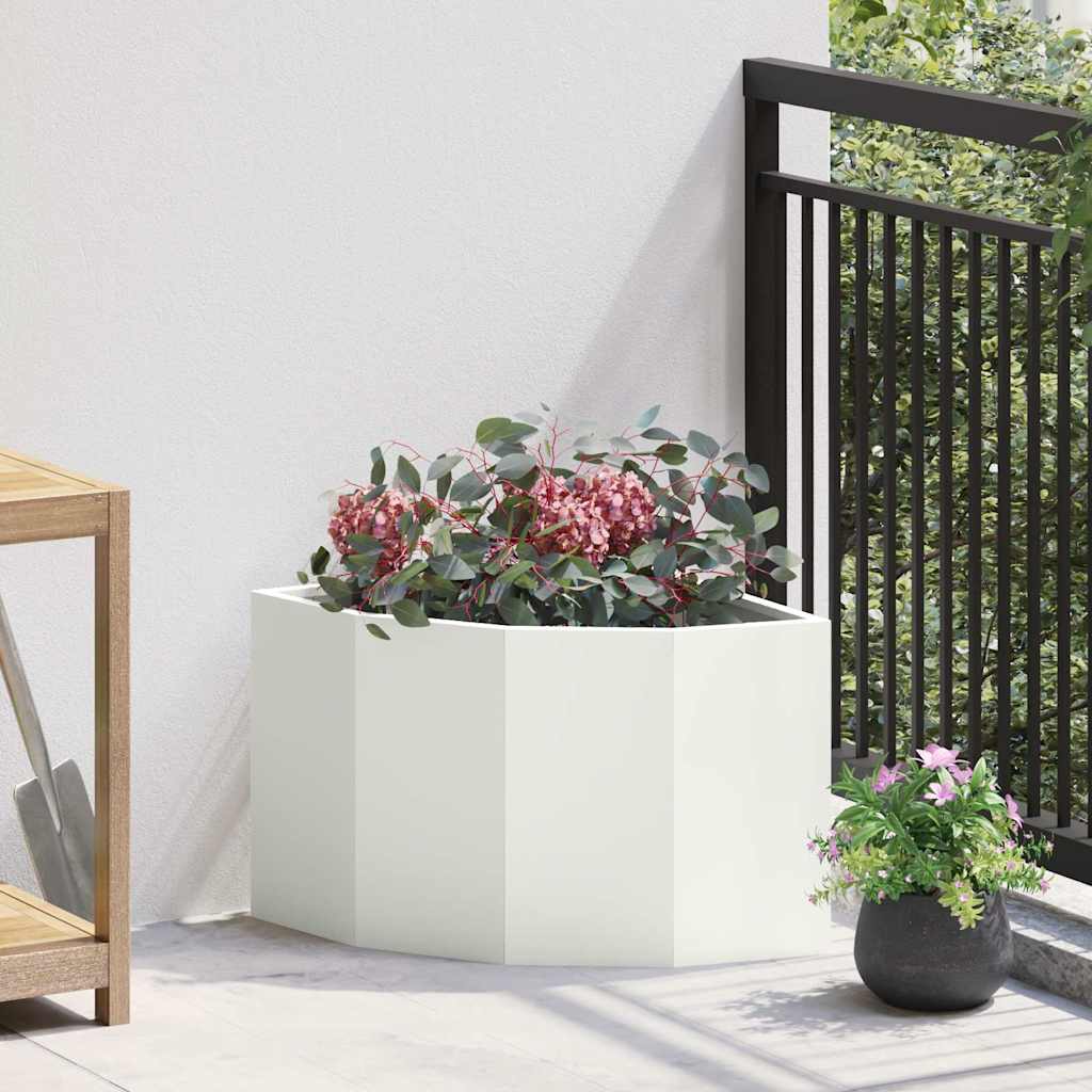 Vaso d'angolo Bianco 45 x 45 x 35 cm Acciaio