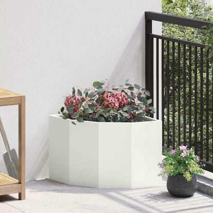 Vaso d'angolo Bianco 45 x 45 x 35 cm Acciaio