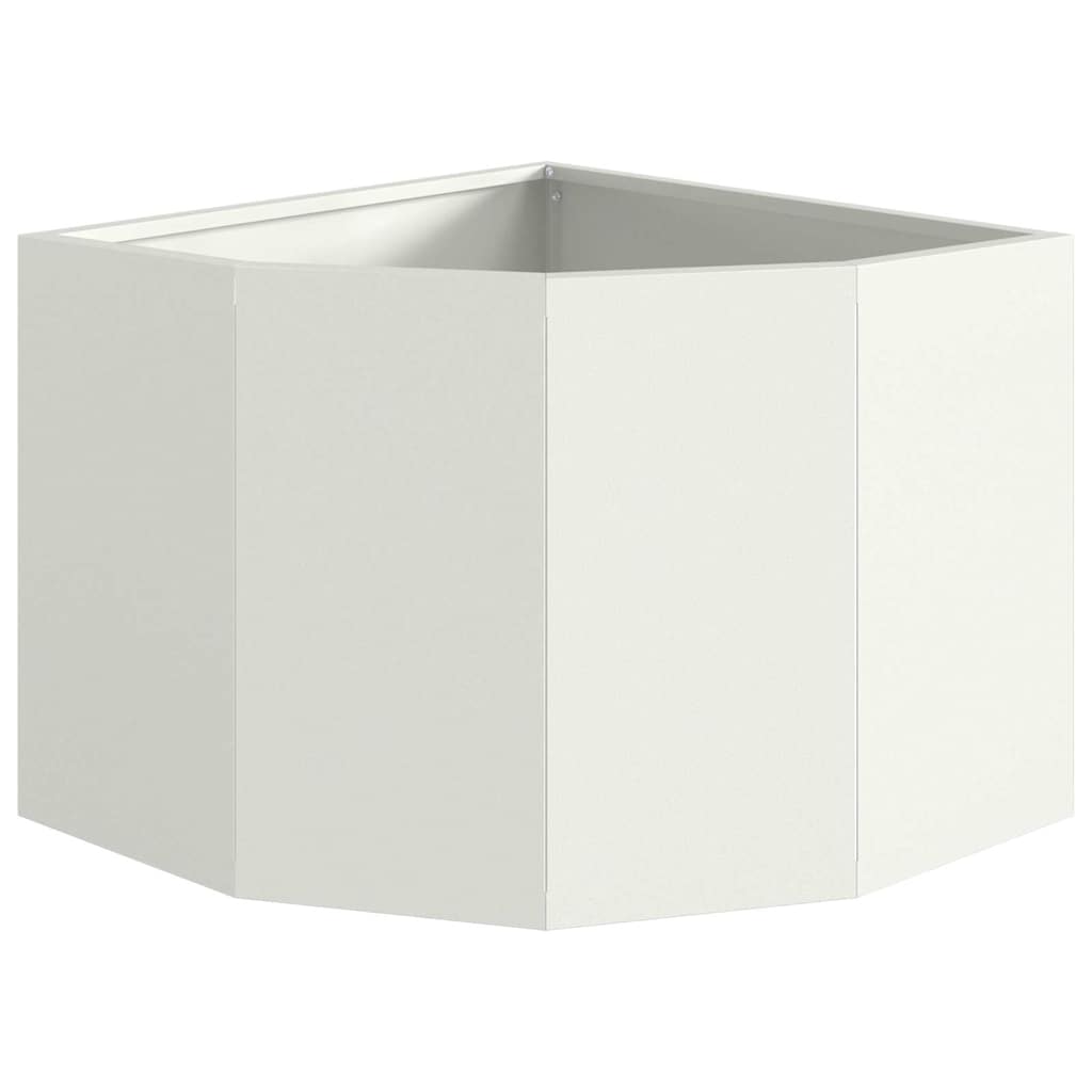 Vaso d'angolo Bianco 45 x 45 x 35 cm Acciaio