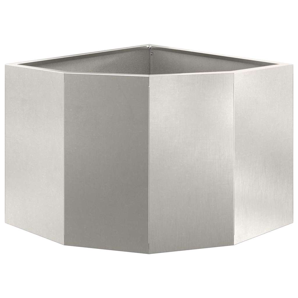 Vaso d'angolo Argento 45 x 45 x 35 cm Acciaio inossidabile