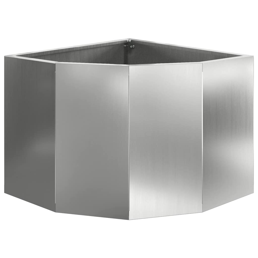 Vaso d'angolo Argento 45 x 45 x 35 cm Acciaio zincato
