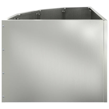 Vaso d'angolo Argento 45 x 45 x 35 cm Acciaio zincato