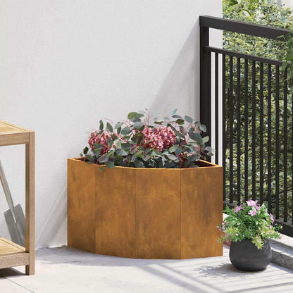 Vaso d'angolo Ruggine 45 x 45 x 35 cm acciaio corten