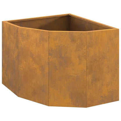 Vaso d'angolo Ruggine 45 x 45 x 35 cm acciaio corten