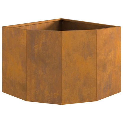 Vaso d'angolo Ruggine 45 x 45 x 35 cm acciaio corten