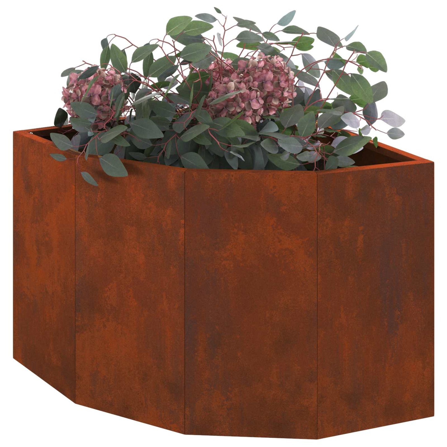 Vaso d'angolo Ruggine 45 x 45 x 35 cm acciaio corten | homemem39