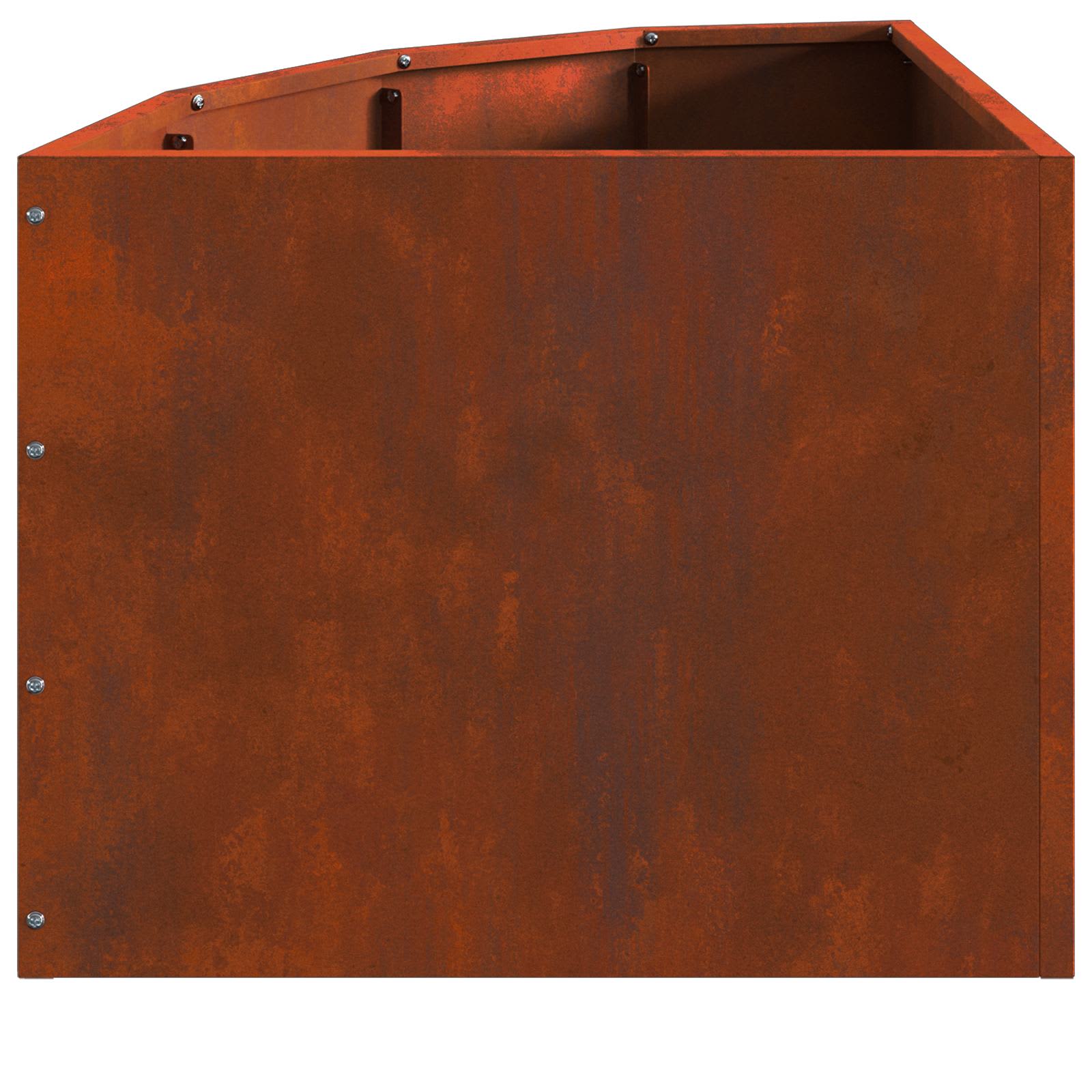 Vaso d'angolo Ruggine 45 x 45 x 35 cm acciaio corten | homemem39