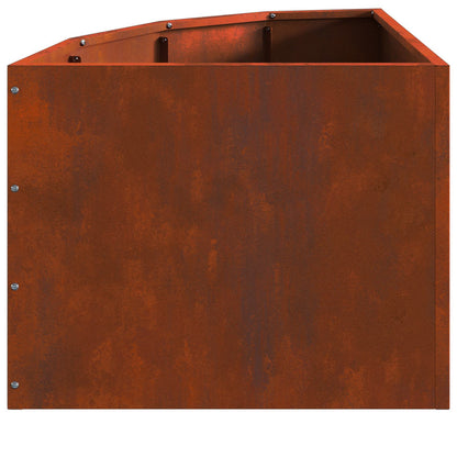 Vaso d'angolo Ruggine 45 x 45 x 35 cm acciaio corten | homemem39