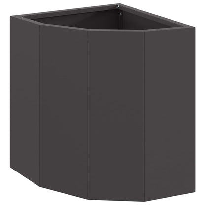 Vaso d'angolo Nero 30 x 30 x 35 cm Acciaio
