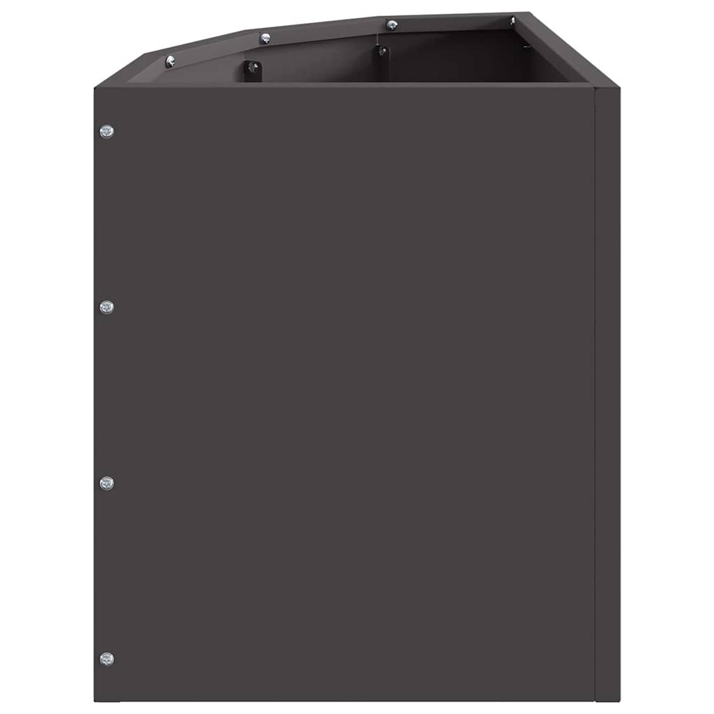 Vaso d'angolo Nero 30 x 30 x 35 cm Acciaio