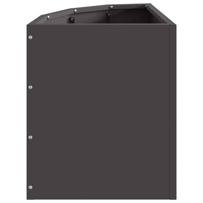 Vaso d'angolo Nero 30 x 30 x 35 cm Acciaio