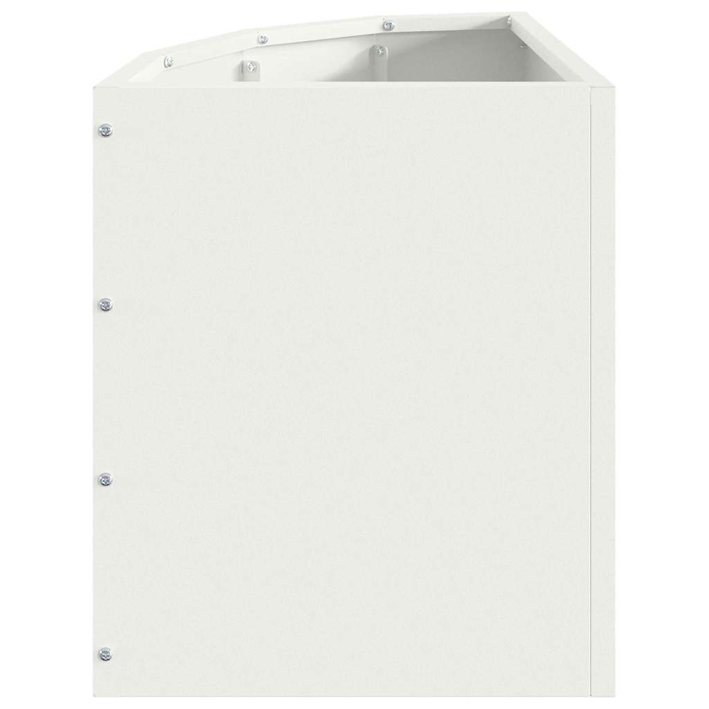 Vaso d'angolo Bianco 30 x 30 x 35 cm Acciaio