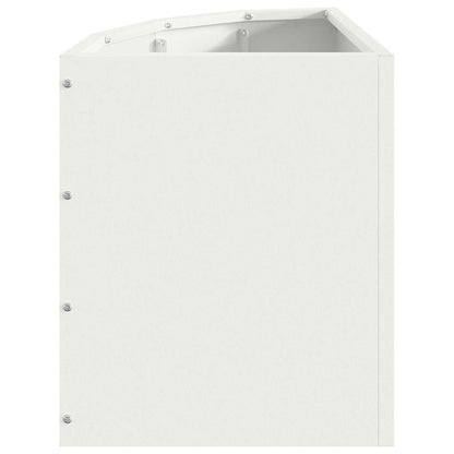 Vaso d'angolo Bianco 30 x 30 x 35 cm Acciaio