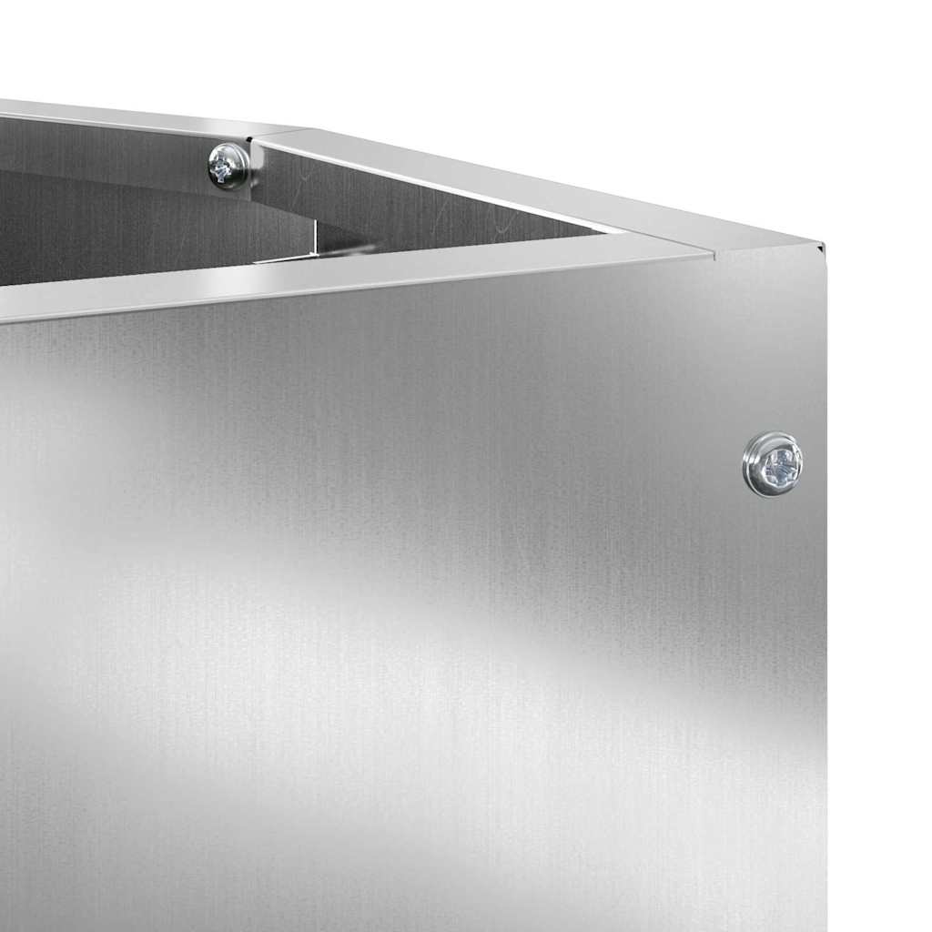 Vaso d'angolo Argento 30 x 30 x 35 cm Acciaio zincato