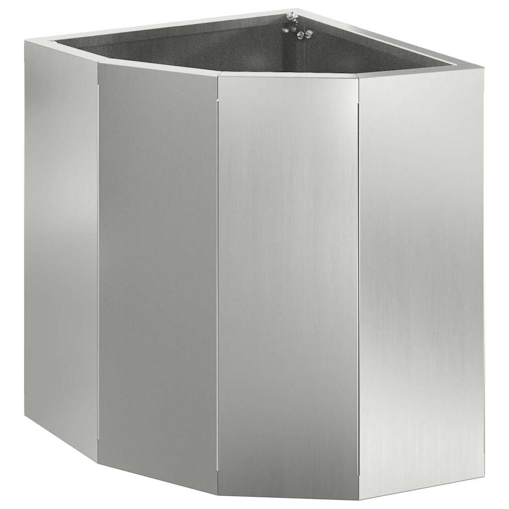 Vaso d'angolo Argento 30 x 30 x 35 cm Acciaio zincato