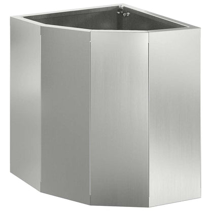 Vaso d'angolo Argento 30 x 30 x 35 cm Acciaio zincato