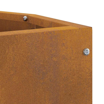 Vaso d'angolo Ruggine 30 x 30 x 35 cm acciaio corten