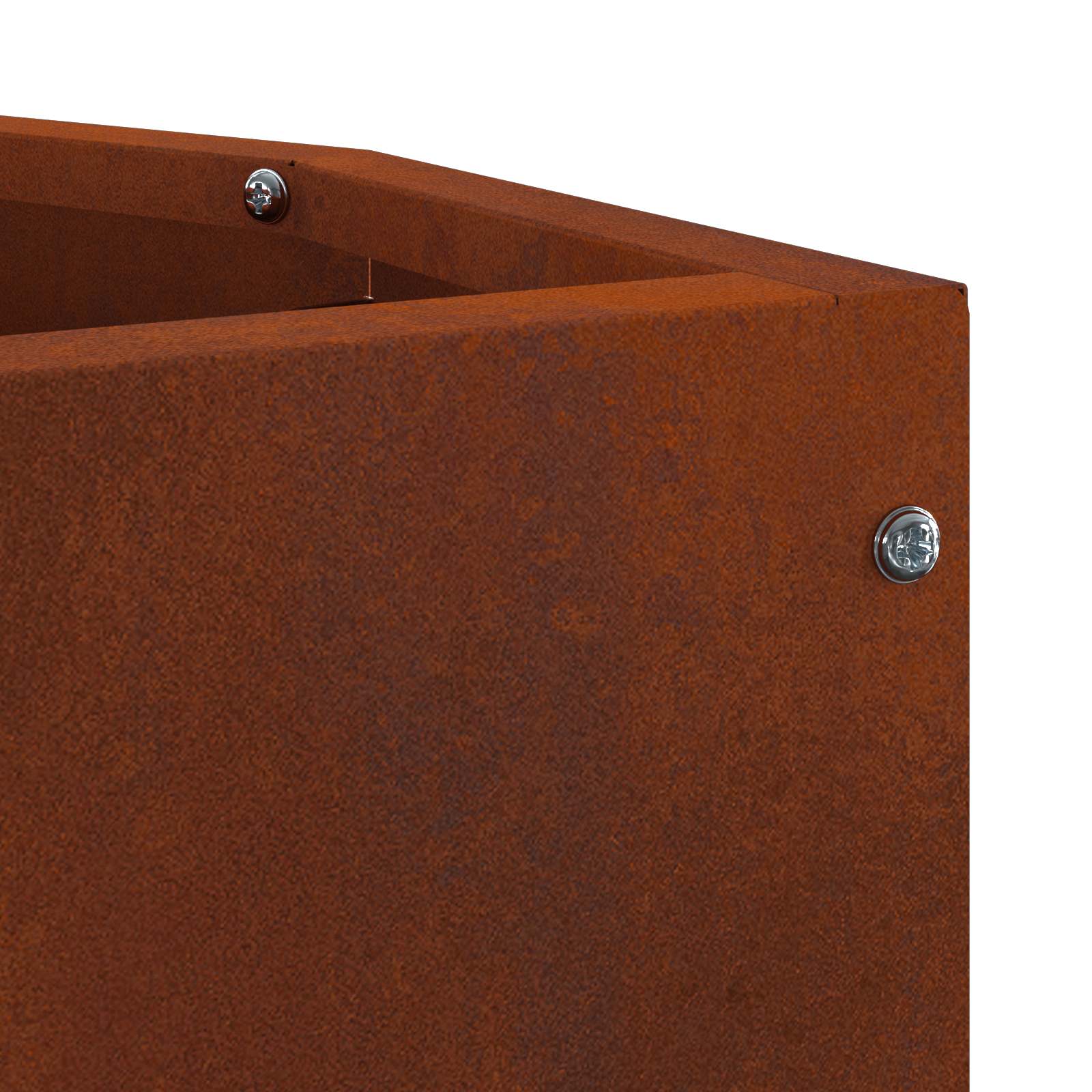 Vaso d'angolo Ruggine 30 x 30 x 35 cm acciaio corten | homemem39