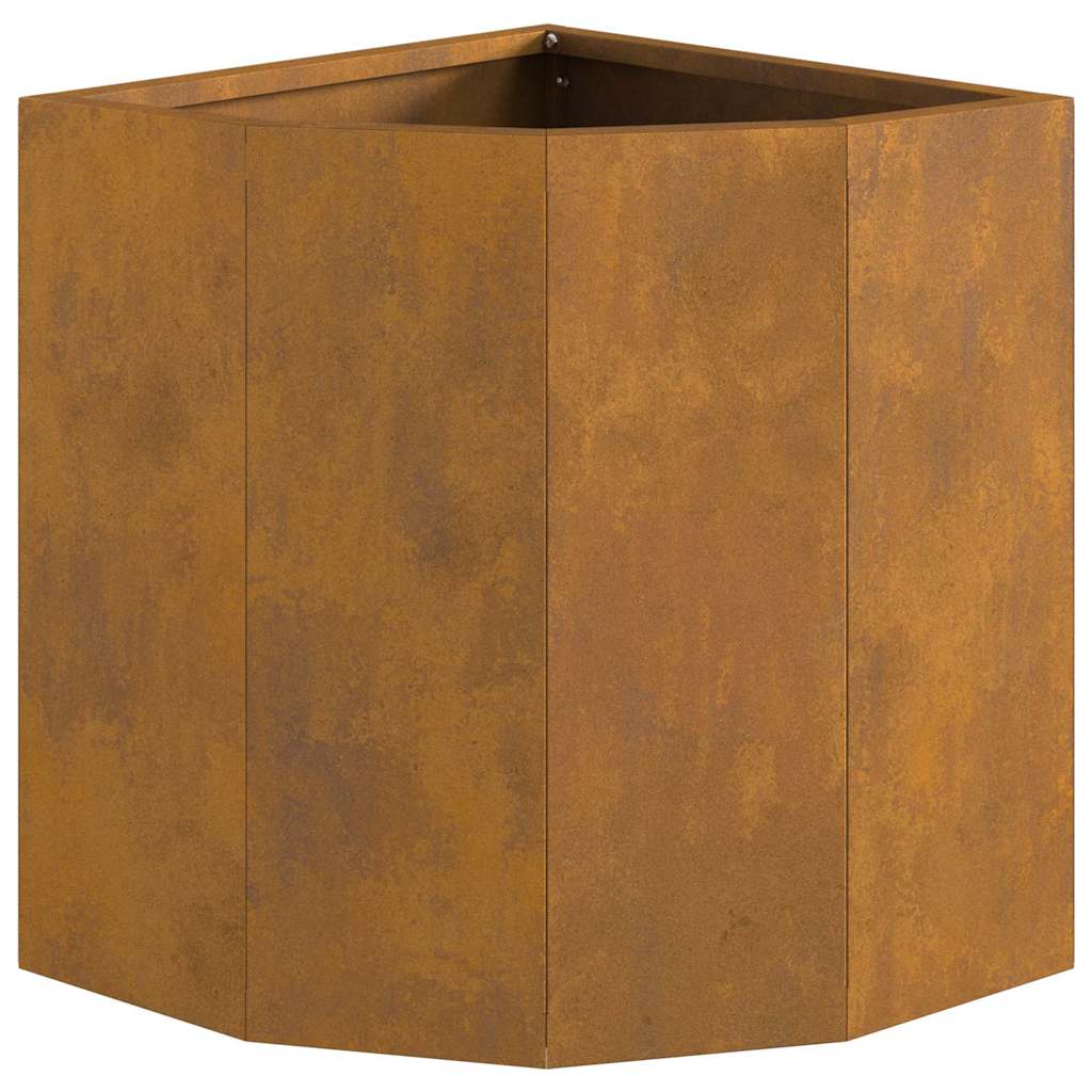 Vaso d'angolo Ruggine 30 x 30 x 35 cm acciaio corten
