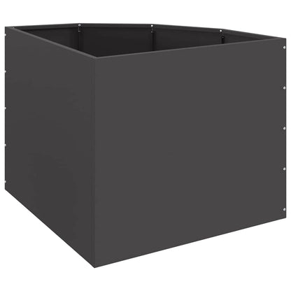 Vaso d'angolo Nero 60 x 60 x 50 cm Acciaio