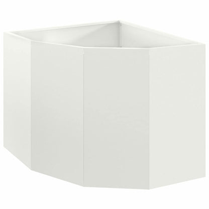 Vaso d'angolo Bianco 60 x 60 x 50 cm Acciaio