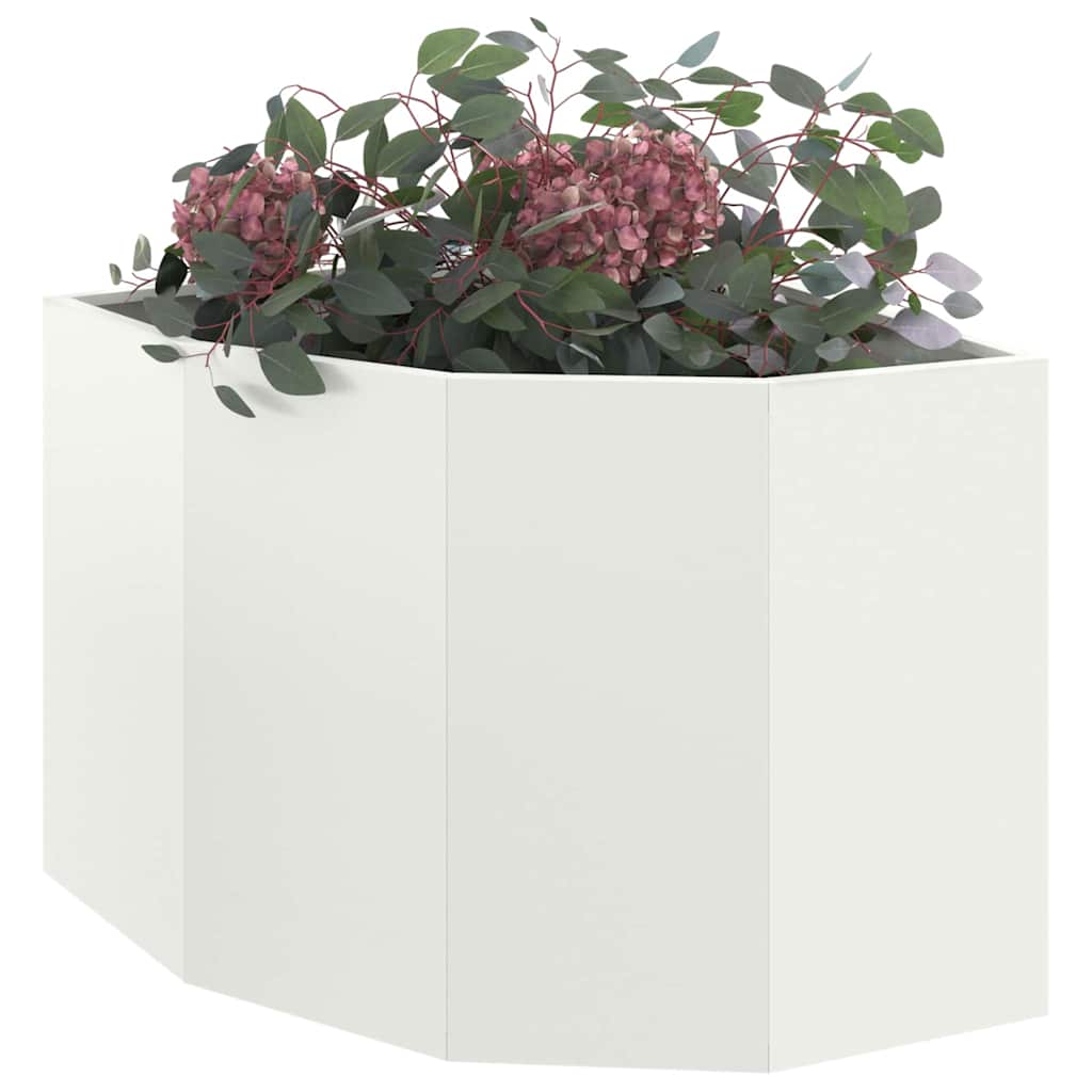 Vaso d'angolo Bianco 60 x 60 x 50 cm Acciaio