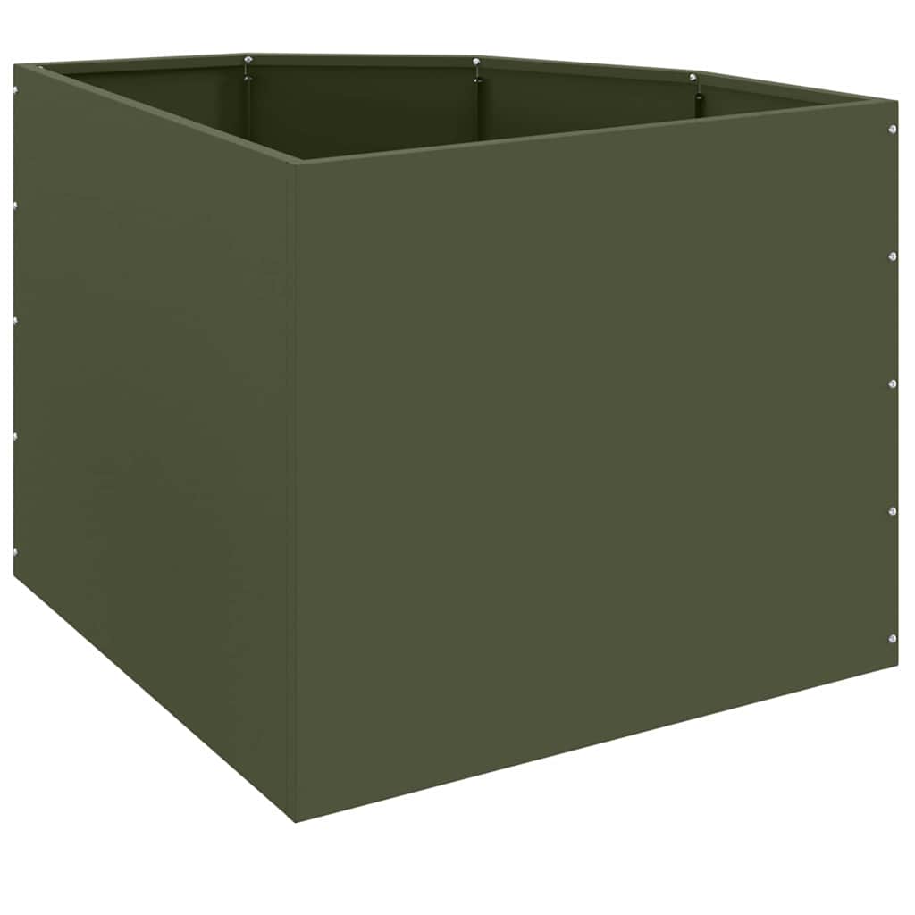 Vaso d'angolo Oliver verde 60 x 60 x 50 cm Acciaio