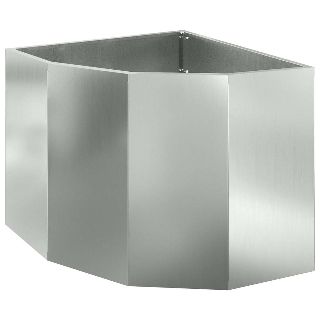 Vaso d'angolo Argento 60 x 60 x 50 cm Acciaio zincato