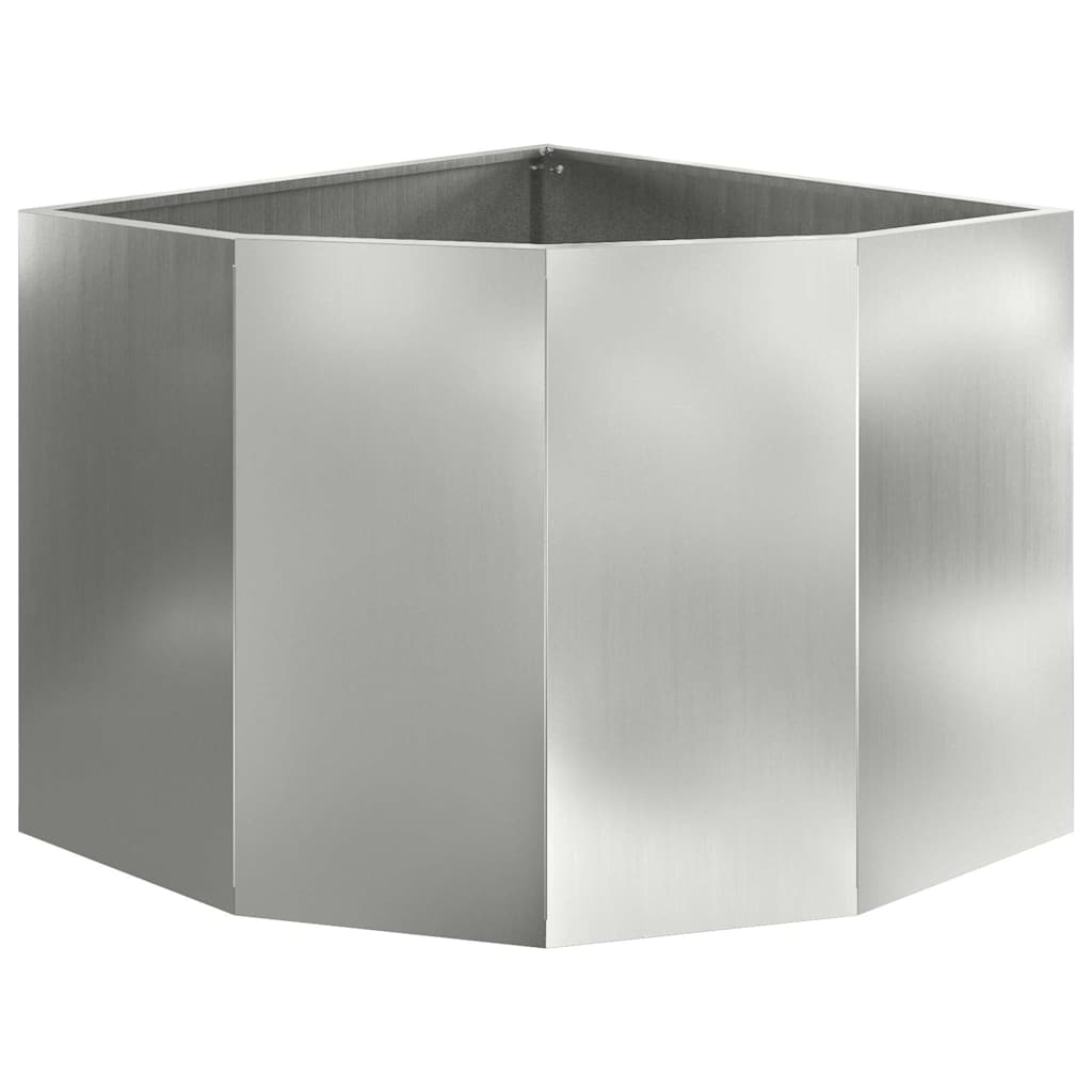 Vaso d'angolo Argento 60 x 60 x 50 cm Acciaio zincato