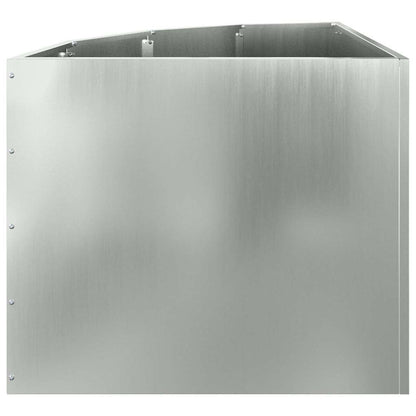 Vaso d'angolo Argento 60 x 60 x 50 cm Acciaio zincato