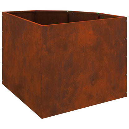 Vaso d'angolo Ruggine 60 x 60 x 50 cm acciaio corten | homemem39
