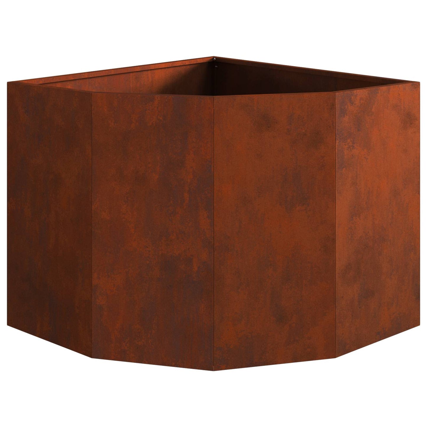 Vaso d'angolo Ruggine 60 x 60 x 50 cm acciaio corten | homemem39
